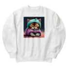 Happy Hub"（ハッピー・ハブ）のふうわか猫 Heavyweight Crew Neck Sweatshirt