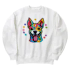 ハッピー・ディライト・ストアの癒しの犬グッズ Heavyweight Crew Neck Sweatshirt