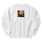 アートとデザインの魔法師けけのハロウィンの日に使えるめちゃ可愛グッズ Heavyweight Crew Neck Sweatshirt