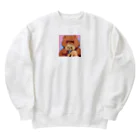 kuma-hamu9086のクマとトイプードル　グッズ Heavyweight Crew Neck Sweatshirt