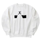 Tentative_Sensationの進め！勇気を持って困難を乗り越える言葉とイラスト Heavyweight Crew Neck Sweatshirt