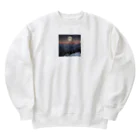 やすてぃの山から昇る月 Heavyweight Crew Neck Sweatshirt