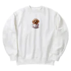 Tiny Cute Crittersのちっちゃいプードル Heavyweight Crew Neck Sweatshirt