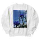 マツリのフォトショップの矢車草　青紫 Heavyweight Crew Neck Sweatshirt