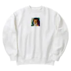 animals lovingのライオン水彩画4 Heavyweight Crew Neck Sweatshirt