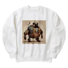 PUGおやじのロボパグ出動 Heavyweight Crew Neck Sweatshirt