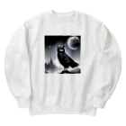 ビビりちゃんの夜の月 Heavyweight Crew Neck Sweatshirt