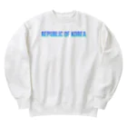 ON NOtEの韓国 ロゴブルー Heavyweight Crew Neck Sweatshirt