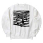 ちょうめんのはじっこのシマウマ横断歩道 Heavyweight Crew Neck Sweatshirt