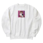 teru011のかわいい　三毛猫　グッズ Heavyweight Crew Neck Sweatshirt