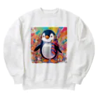 aki7sの笑顔のペンギン Heavyweight Crew Neck Sweatshirt