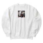 ワンダーワールド・ワンストップの浴衣を着た黑髪ロングヘアの綺麗な女性③ Heavyweight Crew Neck Sweatshirt