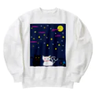 Amasyuiroのmagboxシリーズ　猫月夜 Heavyweight Crew Neck Sweatshirt