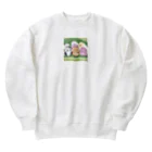 hideyan45の愛くるしいアニマルズ Heavyweight Crew Neck Sweatshirt