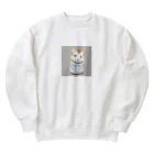 ハムスターのグッズ売り場のベビーハムたん Heavyweight Crew Neck Sweatshirt