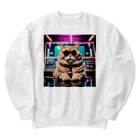 aoking_の近未来猫2 Heavyweight Crew Neck Sweatshirt