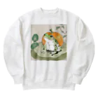 aoking_の和カエルかぼちゃ2 Heavyweight Crew Neck Sweatshirt