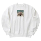 yuki_kmの波の音とともに走る、究極のビーチカー Heavyweight Crew Neck Sweatshirt