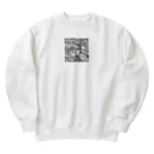 YoMiTの有名な観光スポットイメージ画像：モロッコのマラケシュ旧市街（モロッコ、マラケシュ） Heavyweight Crew Neck Sweatshirt