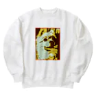 ポメラニアン🐕‍🦺チコちゃんの雑貨屋さんのカッコいいポメラニアンのイラストグッズ Heavyweight Crew Neck Sweatshirt