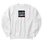 ワンダーワールド・ワンストップのFUTURE　文字入り未来を感じさせるイラスト Heavyweight Crew Neck Sweatshirt