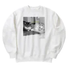 妖怪 水姫城-Yokai.Mizukijyo-ฅ^ơωơ^ฅ♡の#ネコヒメペット 64ฅ^ơωơ^ฅ♡ Heavyweight Crew Neck Sweatshirt