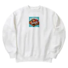 ワンダーワールド・ワンストップのカラフルなユニークな寿司 Heavyweight Crew Neck Sweatshirt