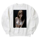 sounya sounyaの美女図鑑（白い服） Heavyweight Crew Neck Sweatshirt