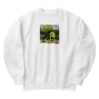 nono marchéの河童のカッちゃんと黒猫ロイ　夏のお楽しみ 油絵 手描き Heavyweight Crew Neck Sweatshirt