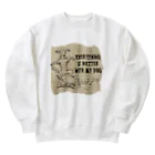 わんだーぱうだーの愛犬と一緒なら全てがよくなります！ Heavyweight Crew Neck Sweatshirt