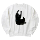 KuMu-music Shopのモノトーン猫 （urick.） Heavyweight Crew Neck Sweatshirt