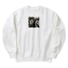 Catharinesの仲良しワンコたちの午後【動物画像クラシックシリーズ】 Heavyweight Crew Neck Sweatshirt