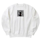 ka293のかわいい黒猫 Heavyweight Crew Neck Sweatshirt