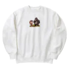 Innovat-Leapの子どもがゴリラを撮影 Heavyweight Crew Neck Sweatshirt