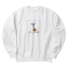 あいの猫のアトリエ: アートやクリエイティブな猫デザイン　文字「Best Friend」 Heavyweight Crew Neck Sweatshirt