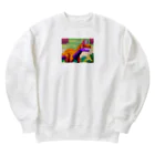 iikyanの恐竜㉓ Heavyweight Crew Neck Sweatshirt