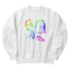 縁-yukari-のカラフルペンギン Heavyweight Crew Neck Sweatshirt