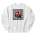 まひる3のあかい車グッツ Heavyweight Crew Neck Sweatshirt