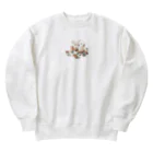 tsuncoの和風な茶器のミニマルデザイン Heavyweight Crew Neck Sweatshirt