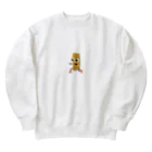 かっぷるぽっと。のおかきくん（白） Heavyweight Crew Neck Sweatshirt