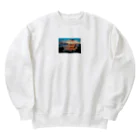 KSK SHOPの海と夕陽のコントラスト Heavyweight Crew Neck Sweatshirt