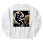 宇宙開発デザイン科の月面のギタリスト Heavyweight Crew Neck Sweatshirt