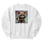 burusukaruの猫のタイガーくん Heavyweight Crew Neck Sweatshirt