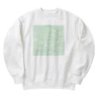 ぽつねん。のぽつねんの線（緑） Heavyweight Crew Neck Sweatshirt