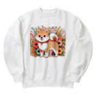 uyuyoshieの可愛い柴犬 Heavyweight Crew Neck Sweatshirt