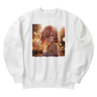 ぶーたんの夕方の公園で Heavyweight Crew Neck Sweatshirt