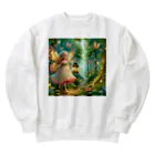 uyuyoshieの妖精　女の子 Heavyweight Crew Neck Sweatshirt