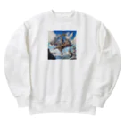 SetsunaAIの空に浮かぶ島のファンタジーグッズ Heavyweight Crew Neck Sweatshirt
