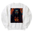 ワンダーワールド・ワンストップのミステリアスなダークウルフの女性 Heavyweight Crew Neck Sweatshirt