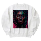 ワンダーワールド・ワンストップのミステリアスなダークウルフの女性② Heavyweight Crew Neck Sweatshirt